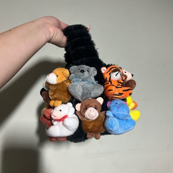 Healing My Inner Child | Stuffed 3D Animal Black Purse HandBag | Plush Toy Bag - Picture 3 of 4